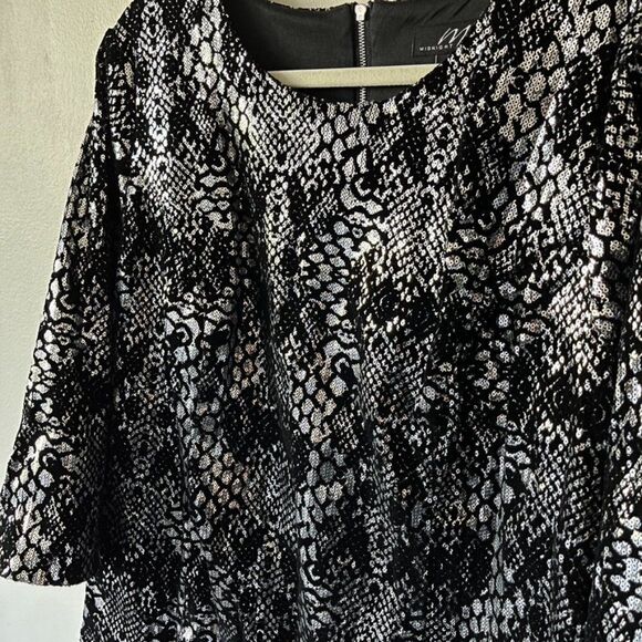 Midnight Velvet Plus Size Sequin Shift Dress - Picture 2 of 8